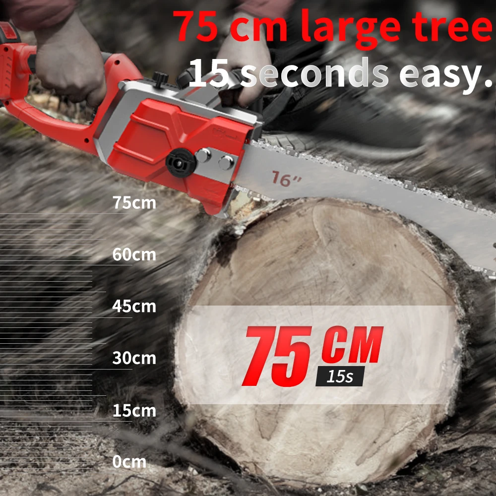 New Rechargeable Electric Saw Lithium High Power Household Electric Chain Saw Woodworker Outdoor Wireless Electric Logging Saw