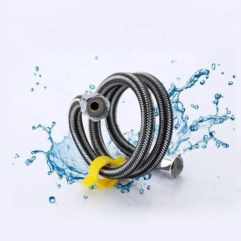 Factory wholesale customized hot cold water hose flexible braided metal hose kitchen bath water pipe