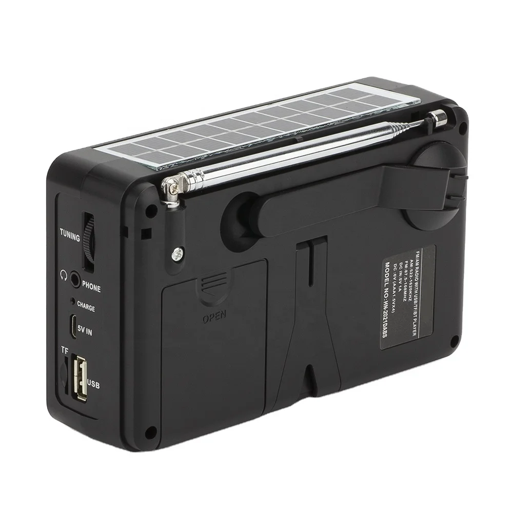 Дунгуань Солнечная перезаряжаемая аварийная погоды лента кривошипная наружная Динамо портативная солнечная погода радио