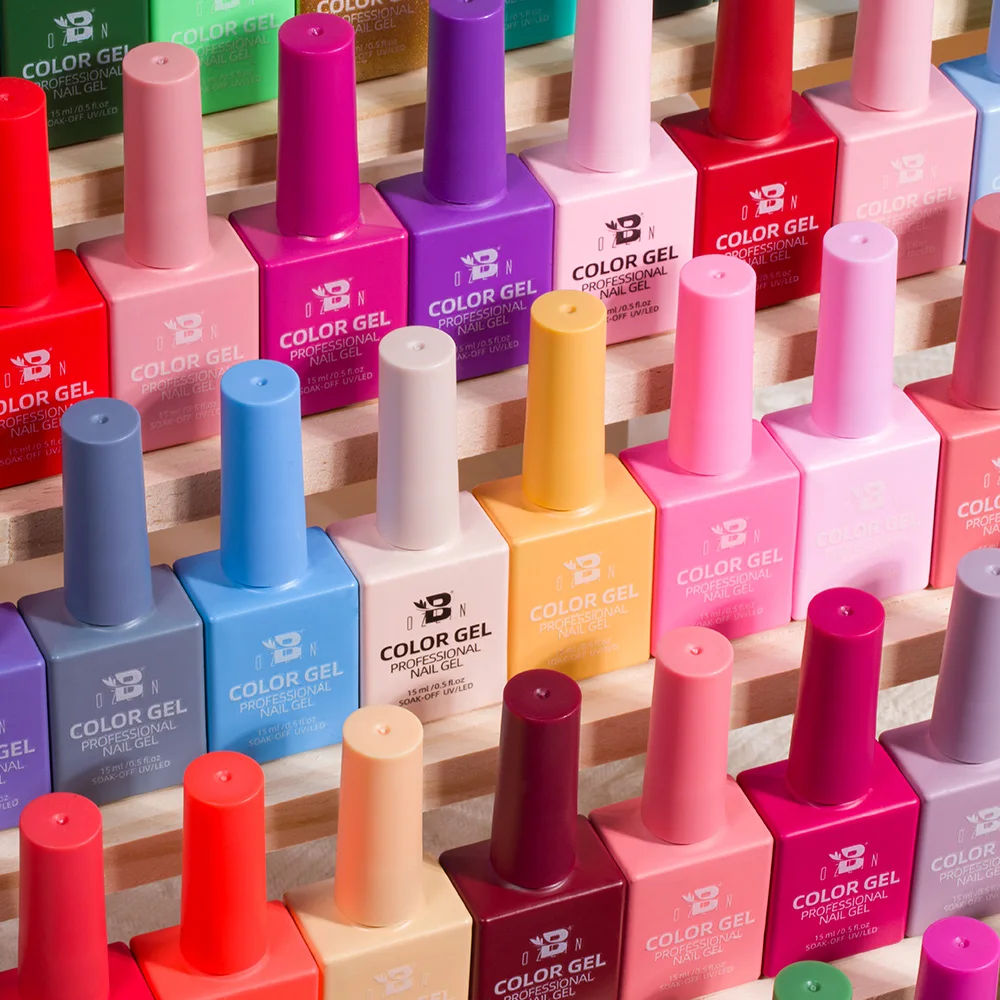 BOZLIN 36 Colors Professional Nail Supplies Soak Off Gel Polish Custom Private Label Color UV/LED Lamp UV Lasting Nail Polish