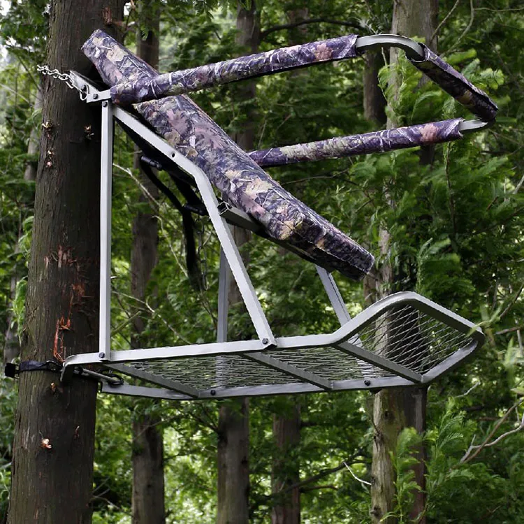 Wholesale Outdoor Folding Telescopic Deer Hunting Tree Seat Metal Climbing Ladder Blind Hunt Tree Stand For Hunting