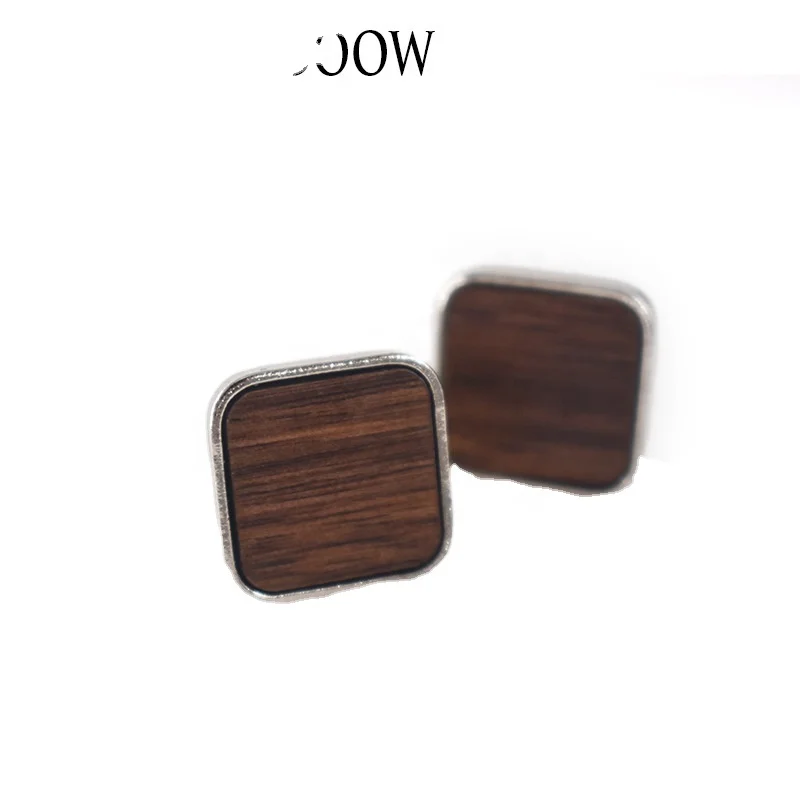Оптовая продажа классические деревянные запонки модные мужские Запонки под заказ