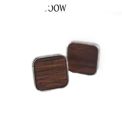 Оптовая продажа, классические деревянные запонки, запонки, модные мужские деревянные Запонки под заказ