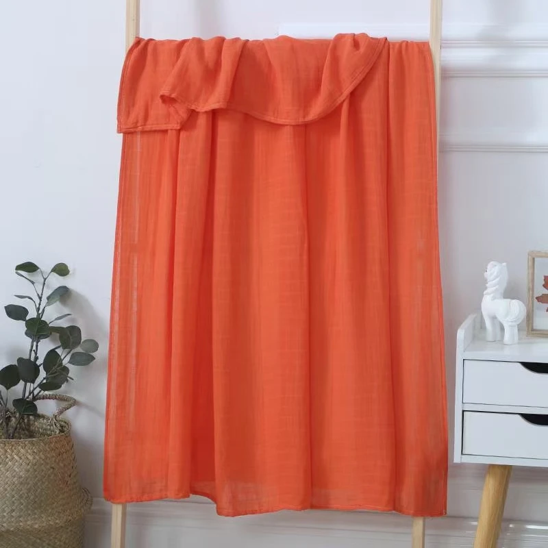 Custom printed baby bamboo cotton muslin swaddle wrap blanket