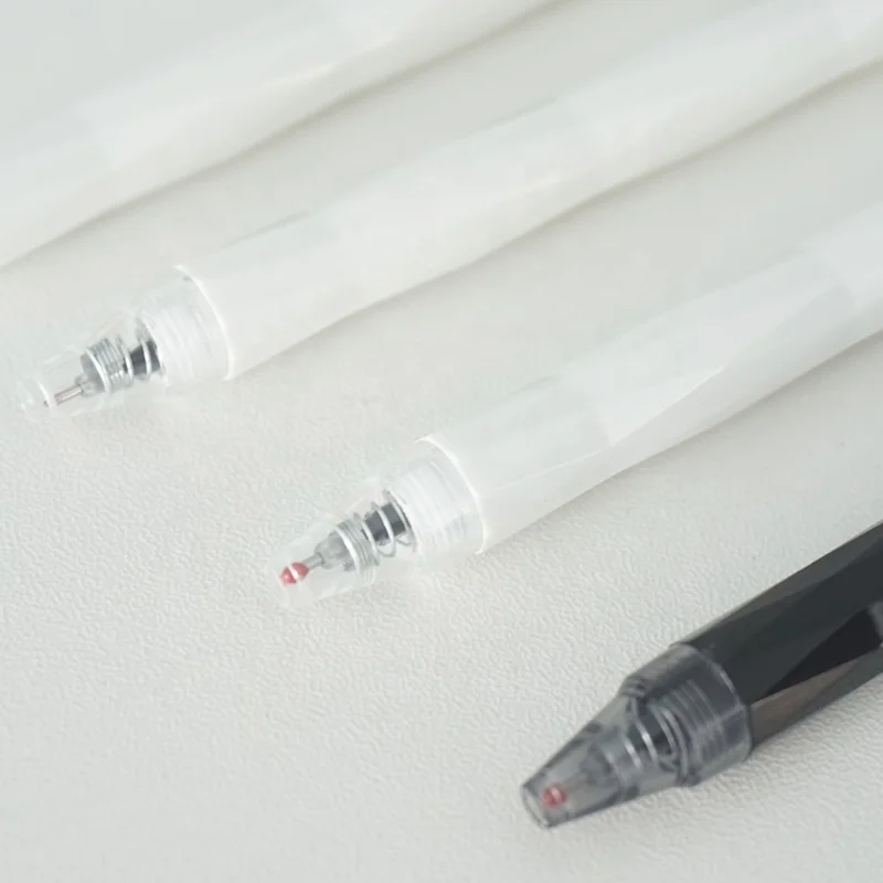 Wholesale Personalized office school supplies custom logo printed 0.7mm white ink gel pen for gifts