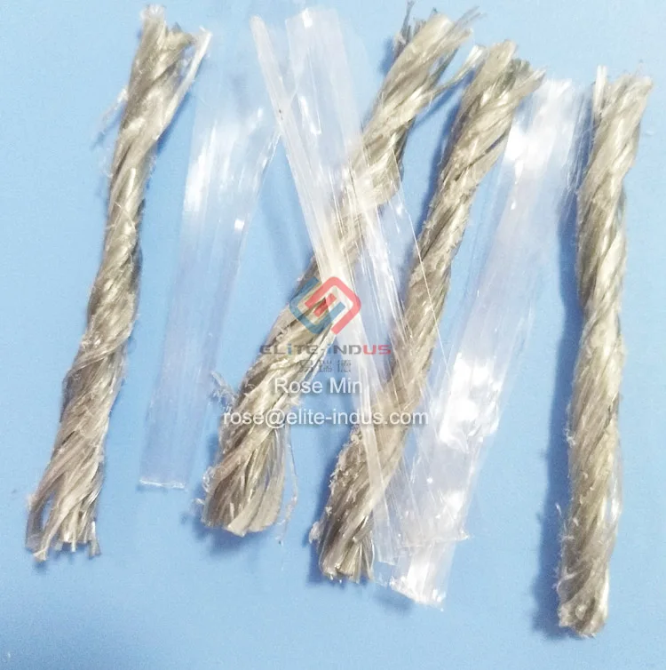 
 Цементное изогнутое полипропиленовое макроволокно 30 мм  