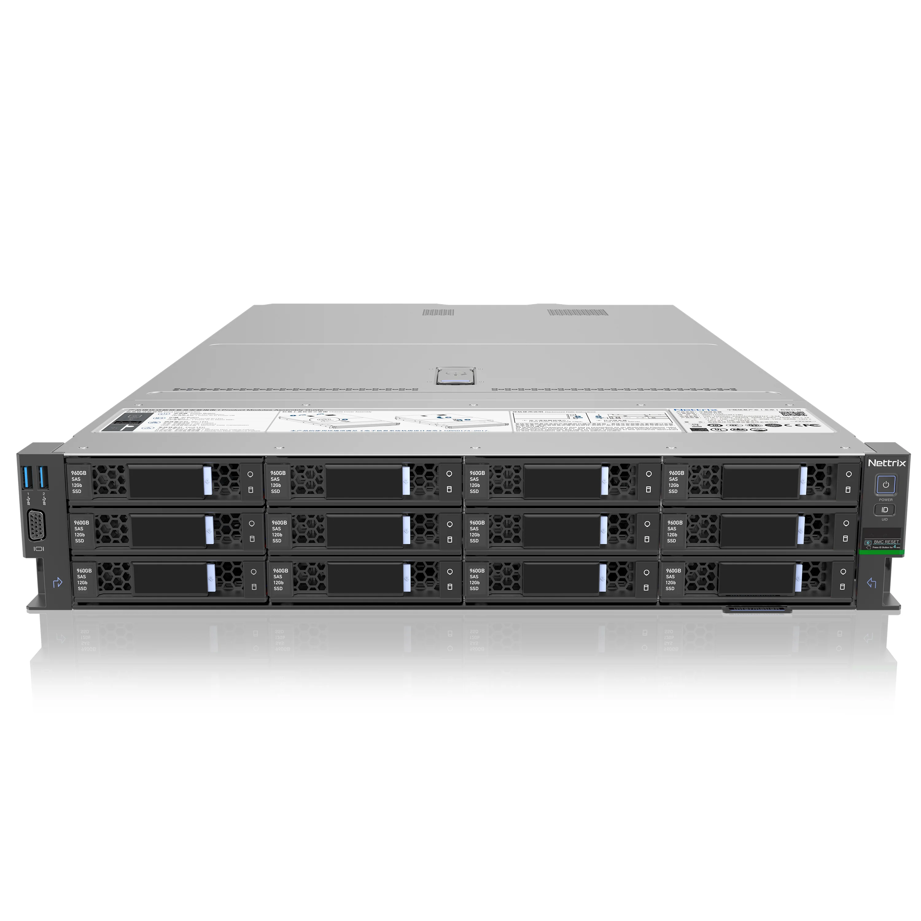 2U Artificial Intelligence Rack Server X620 G40 supports 8 GPU accelerator cards and 12 3.5-inch or 24 2.5-inch hard drives