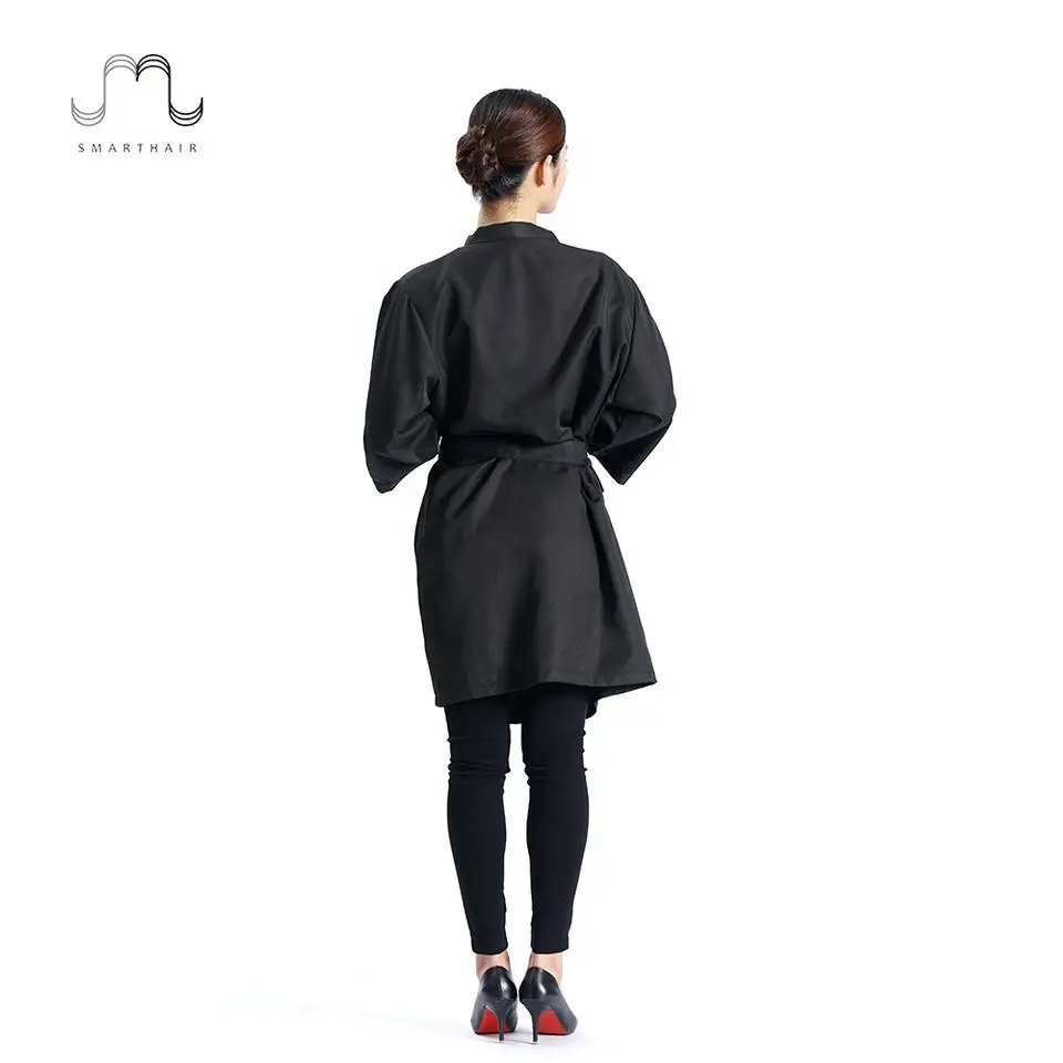 custom logo hair salon clothes hairdresser client kimono robes spa salon luxury color protection robe hair salon robe