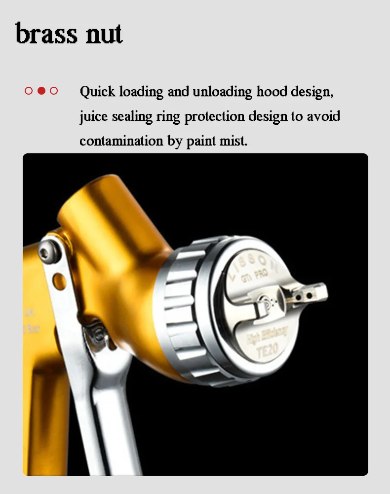 high quality professional car and motorcycle spray painting high pressure furniture gravity pneumatic air spray gun