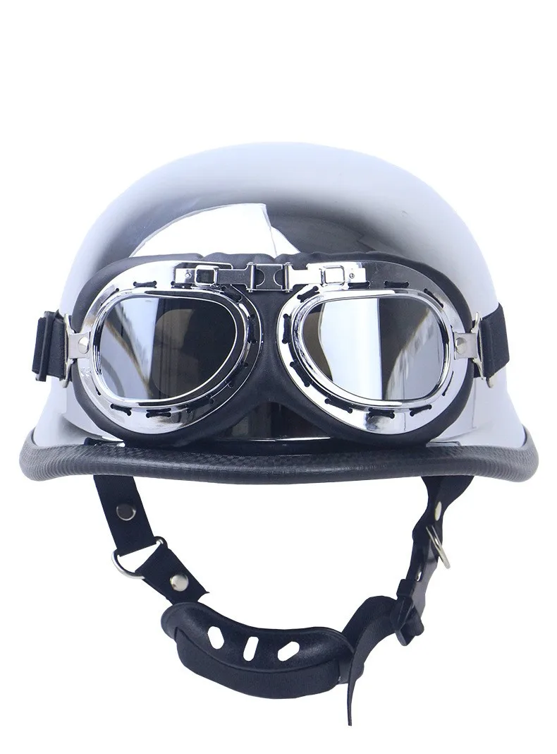 SLKE Retro World War II M35 shape retro locomotive helmet electroplating craft electric vehicle half helmet