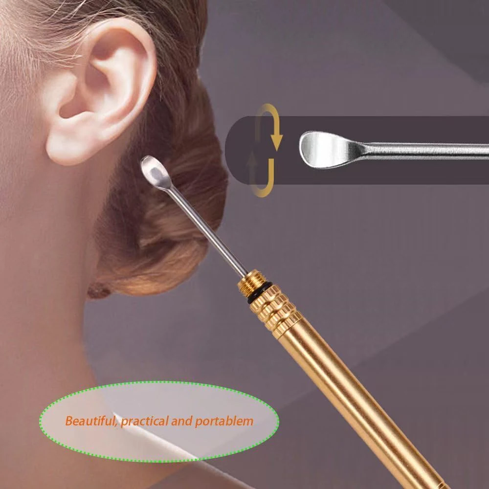 Toothpick and earpick 2 in 1 Tools,Multifunctional Portable Toothpick and Ear Curette Upgrade Convenient Toothpick and Ear Scoop