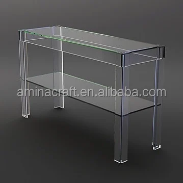 Лидер продаж индивидуальный акриловый складной стол поделки Амина акриловые консольные столы для