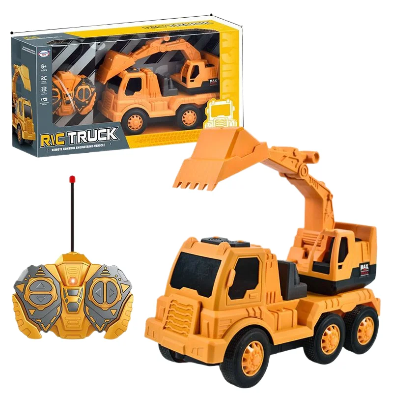 Jiefan children remote control excavator boy simulation alloy engineering car model toy wholesale