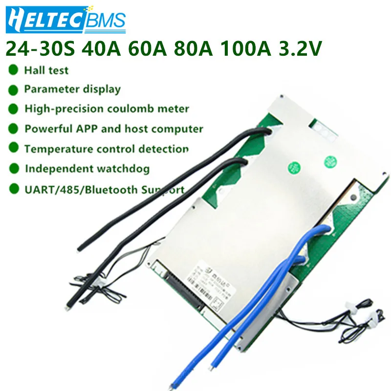 Smart BMS 28S 3.2V 60A LifepO4  lithium ion  UART ViaBluetooth battery protection circuit board