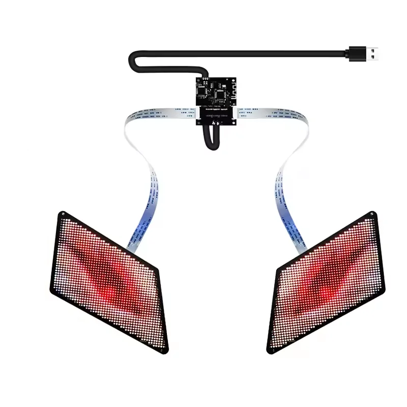 car animated demon eyes display app control winking eye display led car glow screen app control led eye display