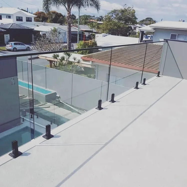 EKOO casting made stainless steel deck mount frameless glass balustrade spigot 12mm glass