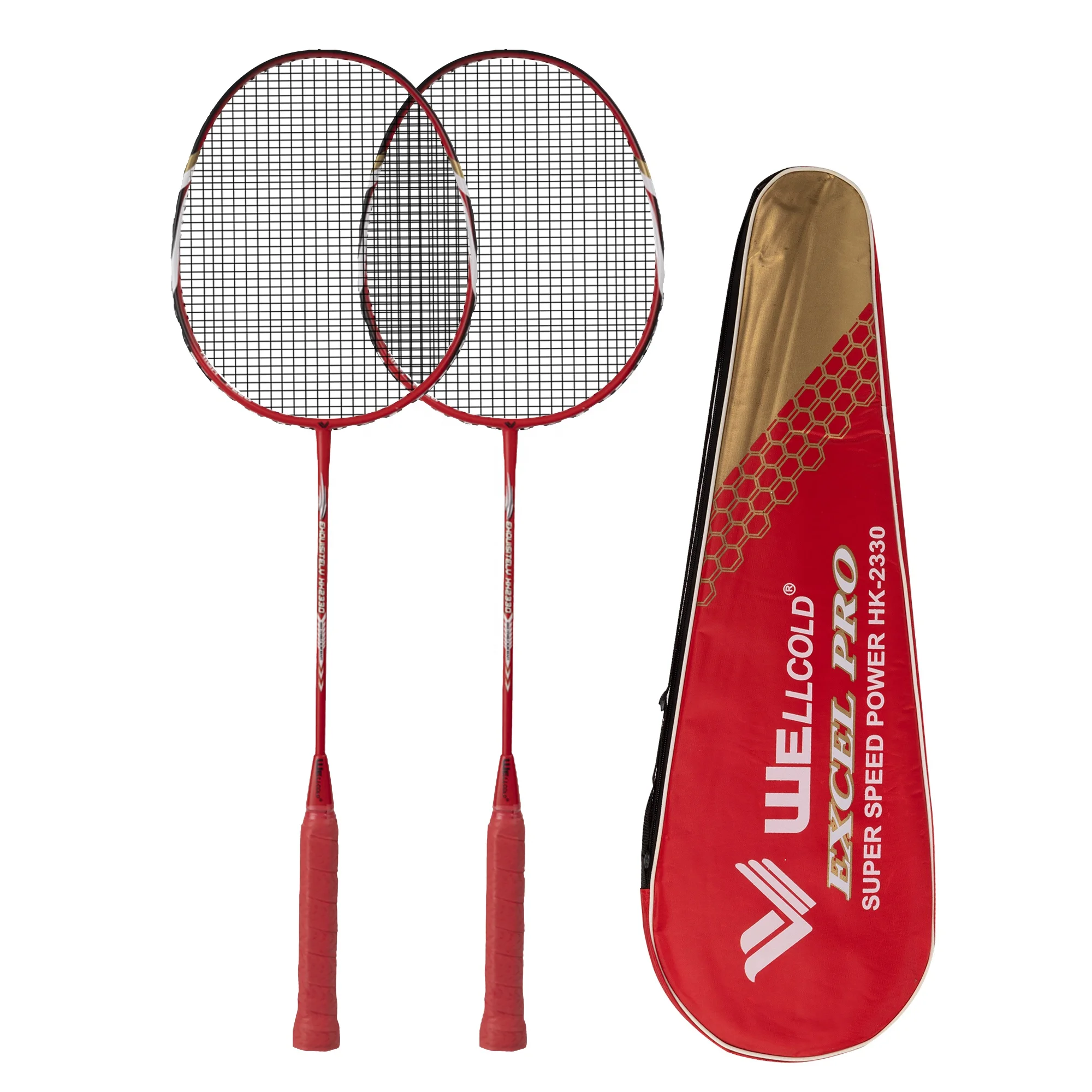 Stock product strong carbon fiber badminton racket manufacturer for wholesale
