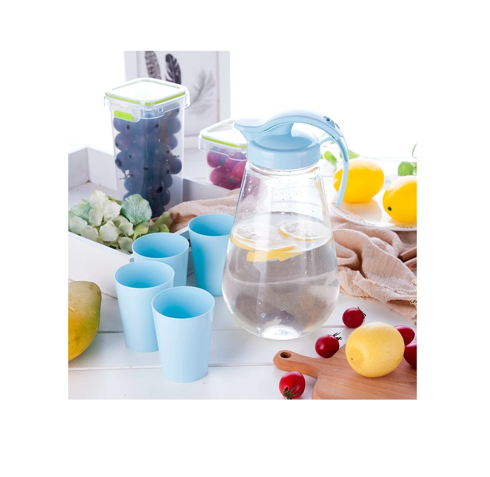 Cold Water Jug Plastic Juice Pitcher Household Teapot Kettle With Lid