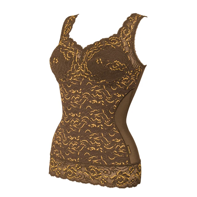 Immediate Delivery Colorful Slit Underwear Washed Lace Layering Knitted Loose Camisole Without Sleeves For Lady