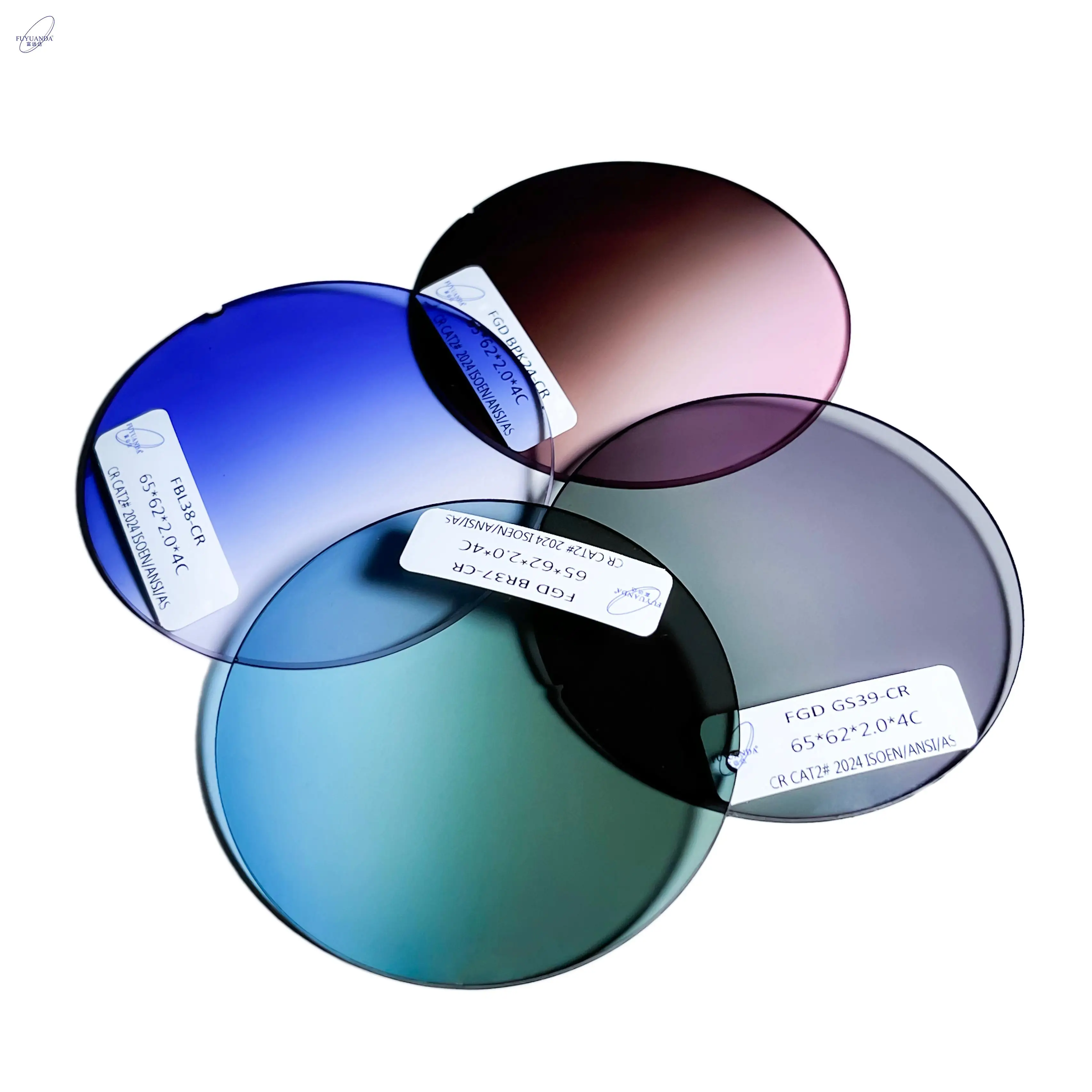Fashion Sunglasses  Round Gradient Color Lens Cr39 Gradient Tinted Color Sunglasses Lenses