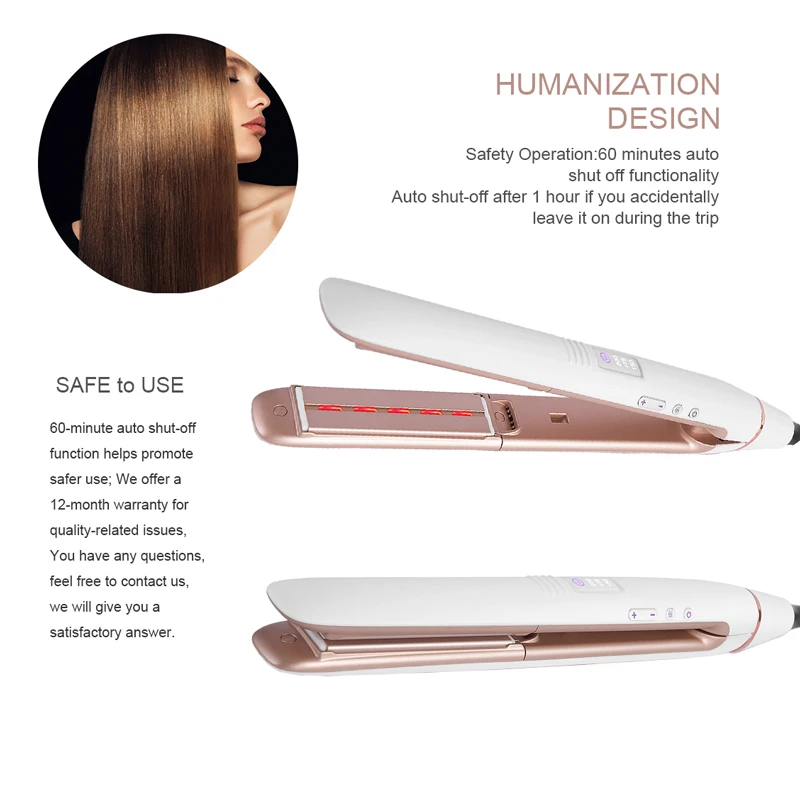 2 In 1 Hair Straightener Curler Salon Professional Ceramic Titanium Hair Straightener infrared anion Flat Iron Straight Iron