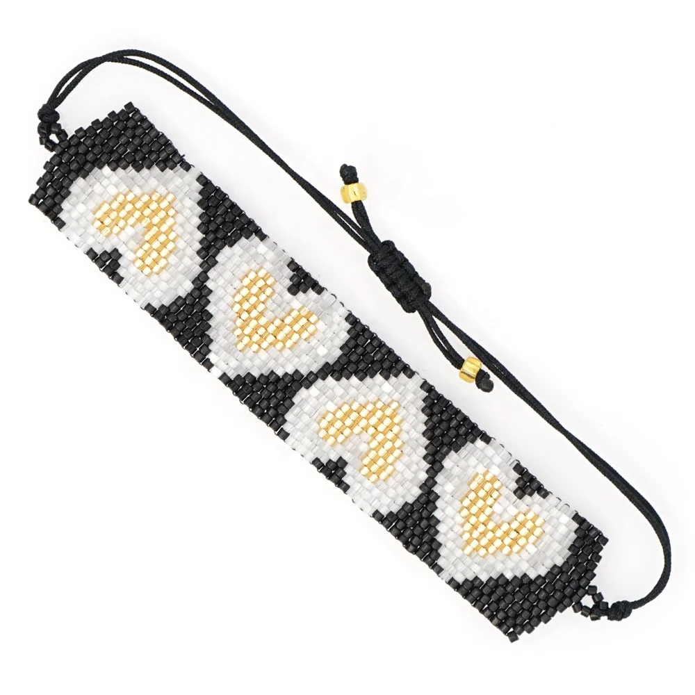 YJ-MS759 на новый год Модный богемный сердце дизайн модная мужская обувь ручной работы из бисера браслет ручной работы из бисера регулируемый браслеты ювелирные изделия