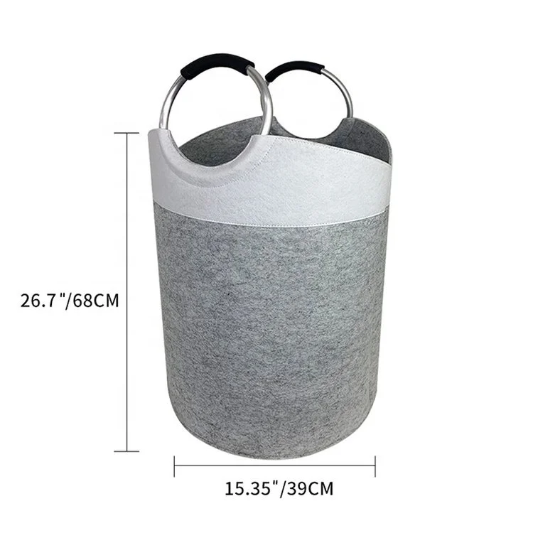 Factory Hot Sales Soft Wool Felt Clothes Hamper Safety Material  Multi-Functional Eco-Conscious Homes