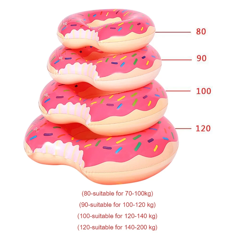 Inflatable Swimming Ring Donut Pool Float for Adult Kids PVC Swimming Mattress Rubber Ring Swimming Pool Toys Water Seat