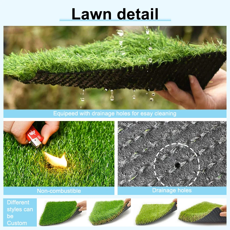 Gacci 15 20 25 35mm Carpet Fake Turf Artificial Grass For Football Stadium Field