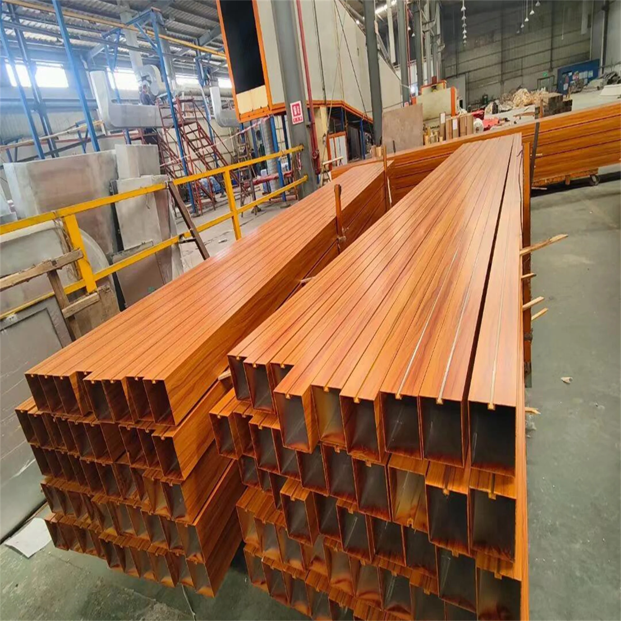 Разделительная панель Cielo Falso revestimiento divisiones Perfiles de aluminio DIVISORIO acabado color madera