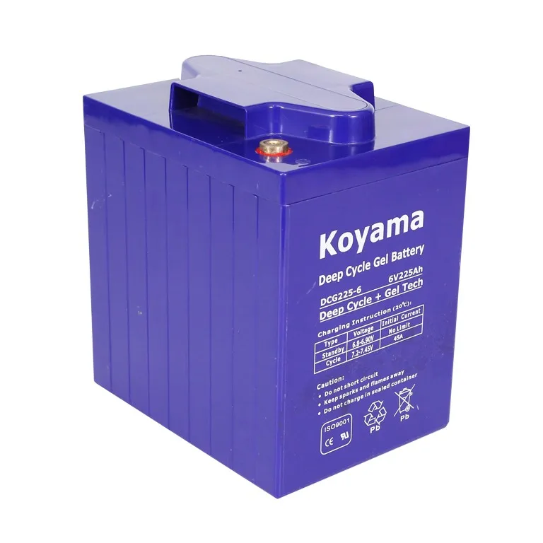 DC225-6 6V 225Ah Deep Cycle AGM Battery 12V Street Sweeper Power Sealed Free Maintenance for Energy Storage and Boats