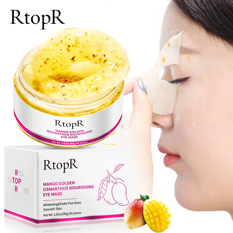 RtopR Eye Mask 40Pcs/Box Golden Osmanthus Bright Nourishing Skin Care Remove Dark Circles Anti Age Bag Eye Wrinkle