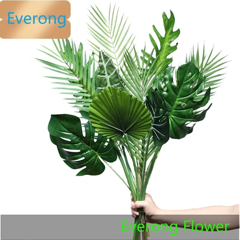 K-3112 The lowest wholesale price artificial plant palm tree leaves for scene decoration