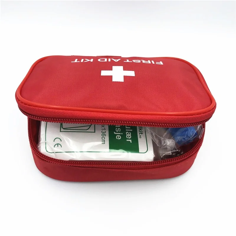 TIEJIANDAN factory directly sell CE ISO high quality Lightweight first aid bag red first aid kit for travel Car em