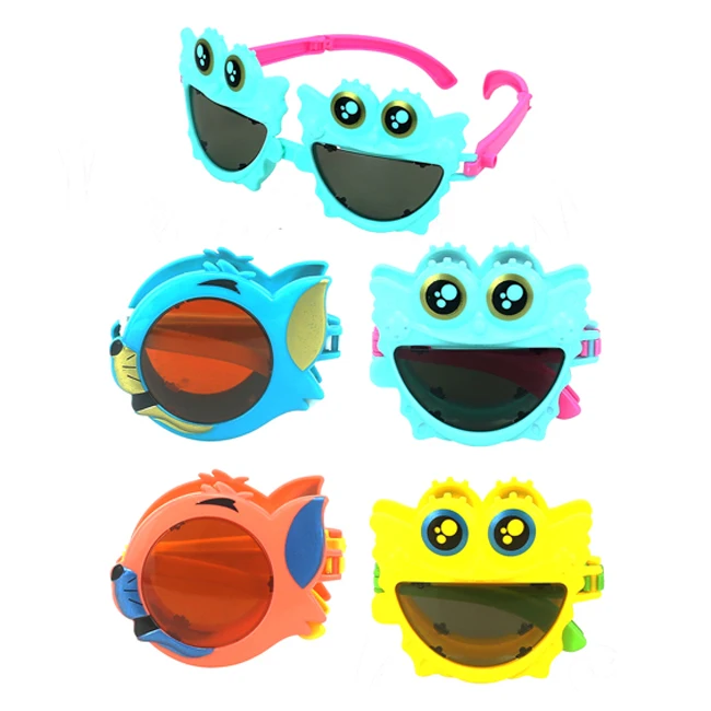 Party theme sun glasses toys children deformation foldable  kids promotion sunglasses toy with 3 styles