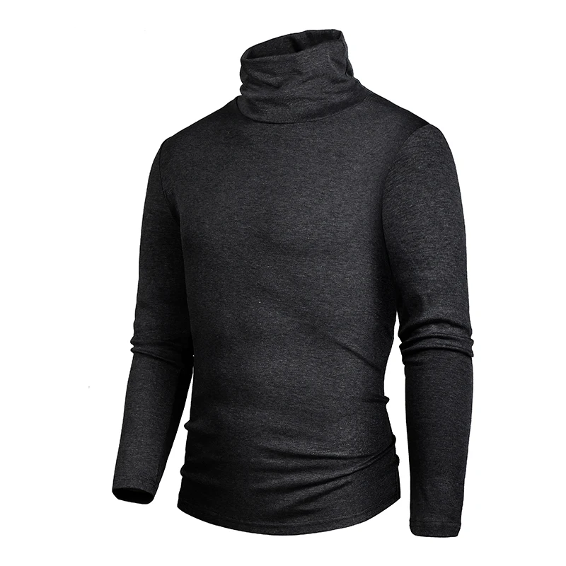 Top casual custom men full sleeve pullover high turtleneck thermal inner wear sweater