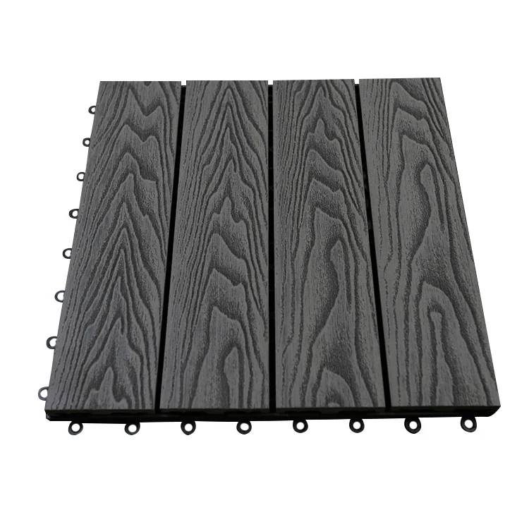 
China Manufactory pool deck tiles wpc tile interlocking outdoor 