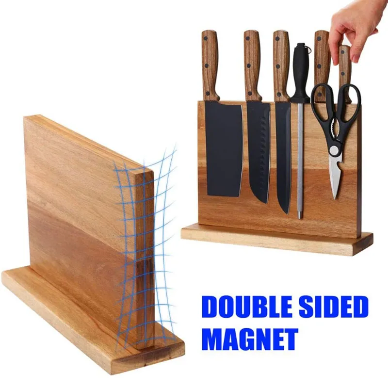 Strong Enhanced Magnets Multifunctional Storage Knife Holder Home Kitchen Magnetic Knife Block Holder Rack Magnetic Stands