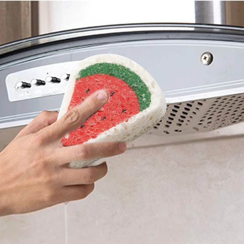 Cute Cartoon Kitchen Cleaning Cellulose Sponge Clean Printed Wood Pulp Sponge Home Use Biodegradable Sponge