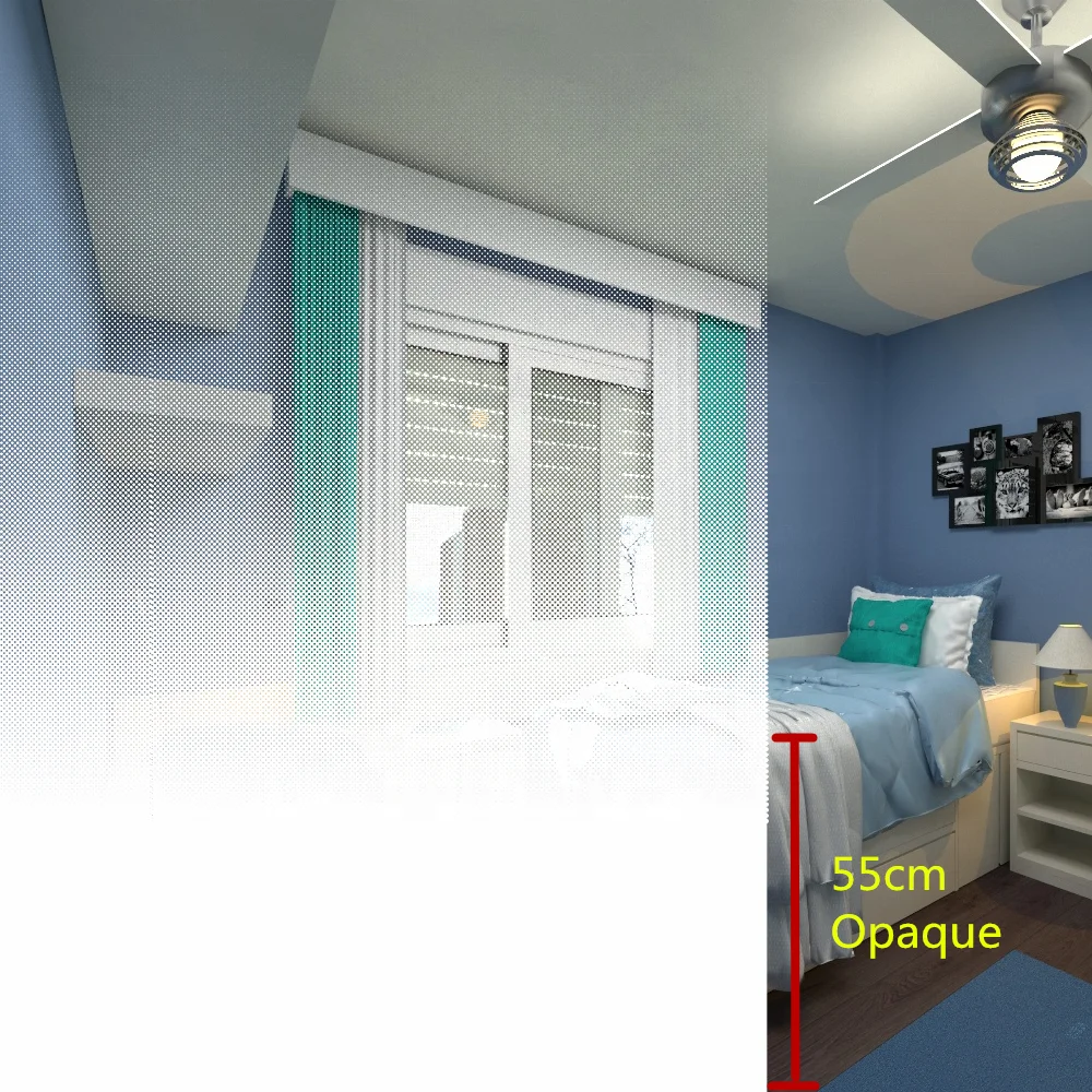 Visfilm 1.52*30m gradient window film self adhesive decorative film for window