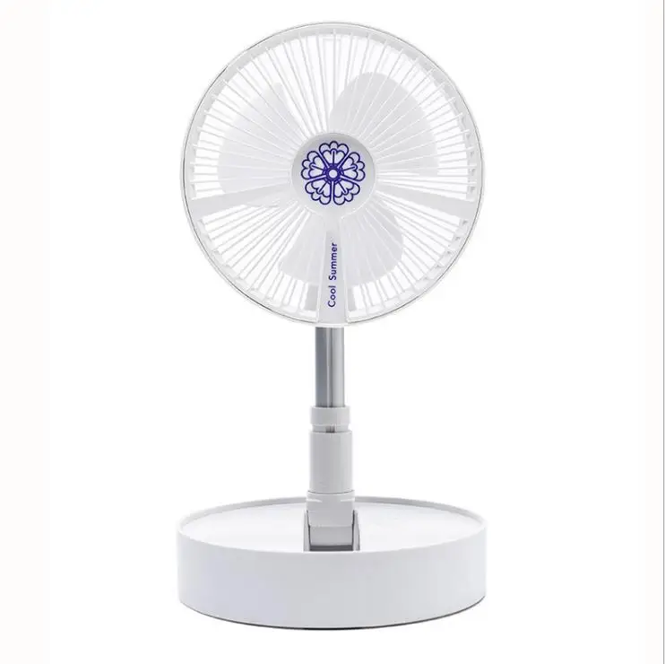 Portable Folding Telescopic Electric USB small fan home desktop charging mini storage fan 7200mAh