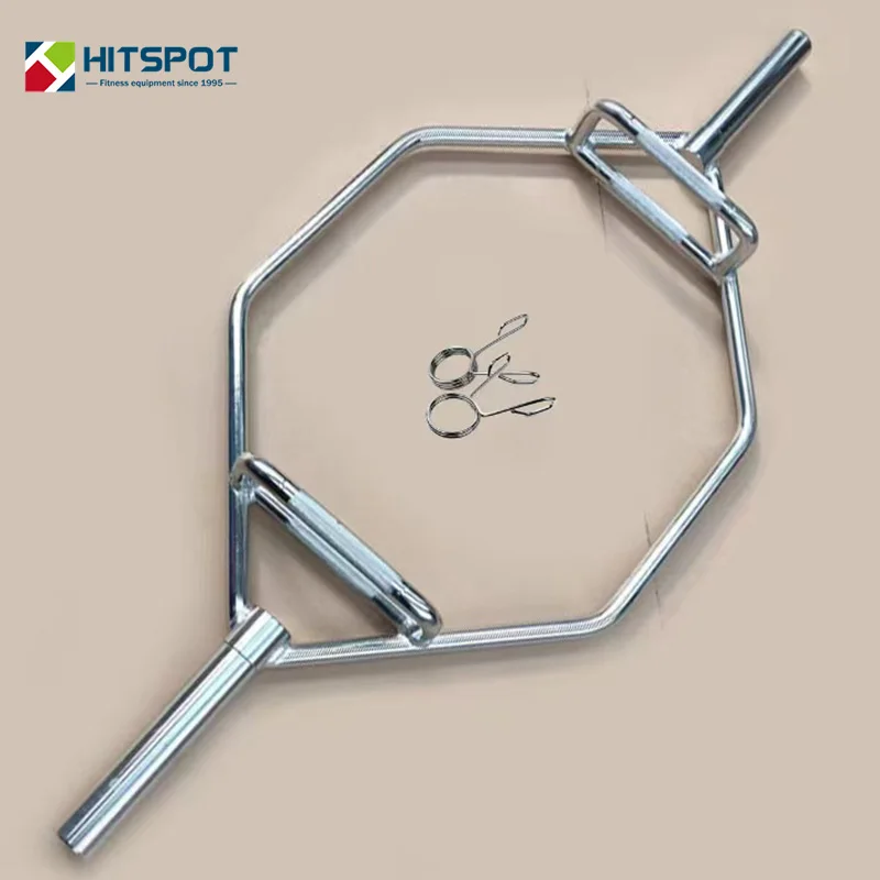 Wholesale weightlifting ez curl barbell bar Fitness gym equipment barbell Accessories safety stainless steel squat hex barbell