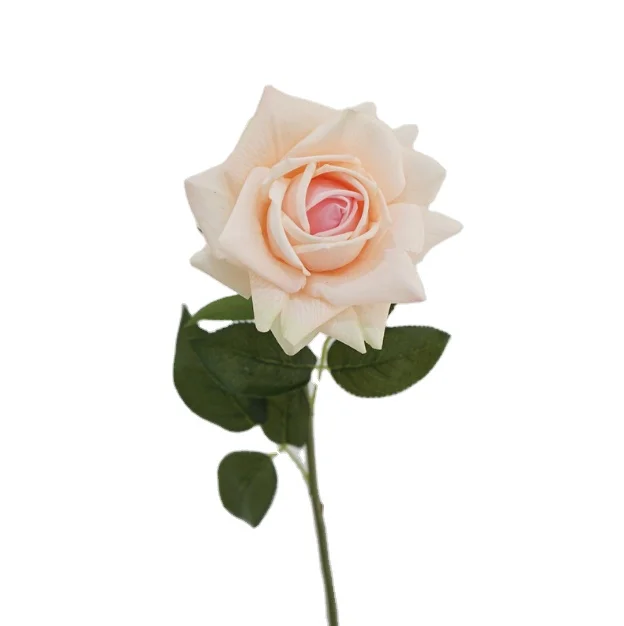 Wholesale Artificial Flower 73cm Thick Stem Red Rose Real Touch Rose Flower Single Stem Silk Roses for Wedding Home Hotel