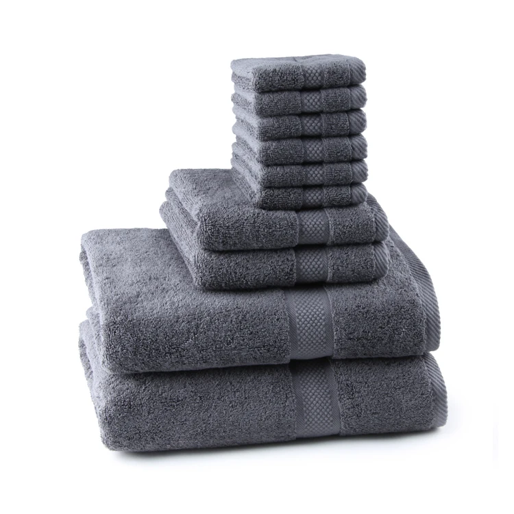 High quality zero twist yarn 100% cotton face towels set with customised personalized logo