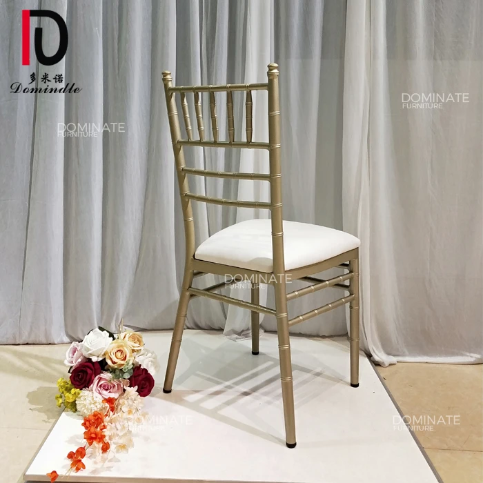 Hot Style Elegant Event Furniture Iron Frame Cross Back Wedding Party Chairs