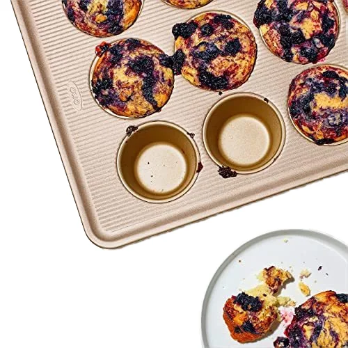 0.8mm Nonstick Mini 6-Holes Ceramic Bakeware Textured Base Muffin Pan with Carbon Steel Cupcake/Cake Tools