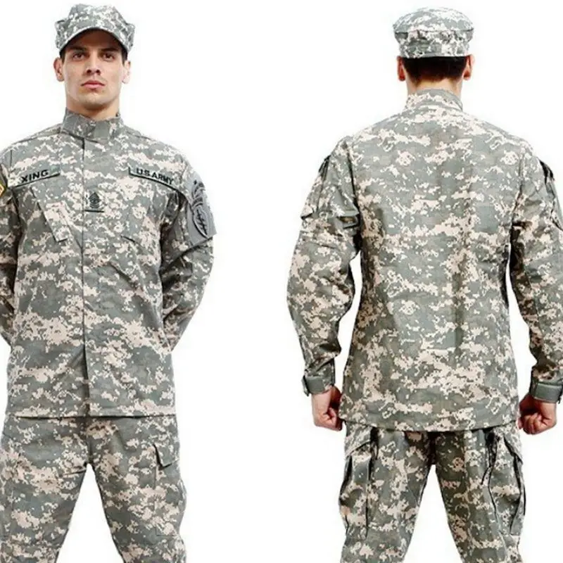 Custom Army Combat ACU Woodland Camouflage Ripstop Tactical Clothing Cheap  Frog  military uniforms suits