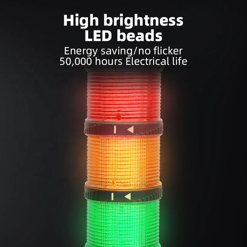 BENLEE LED Signal Tower Light 3 Layer Stack Security Alarm Indicator Lights CNC Machine Industrial Warning Light With Buzzer