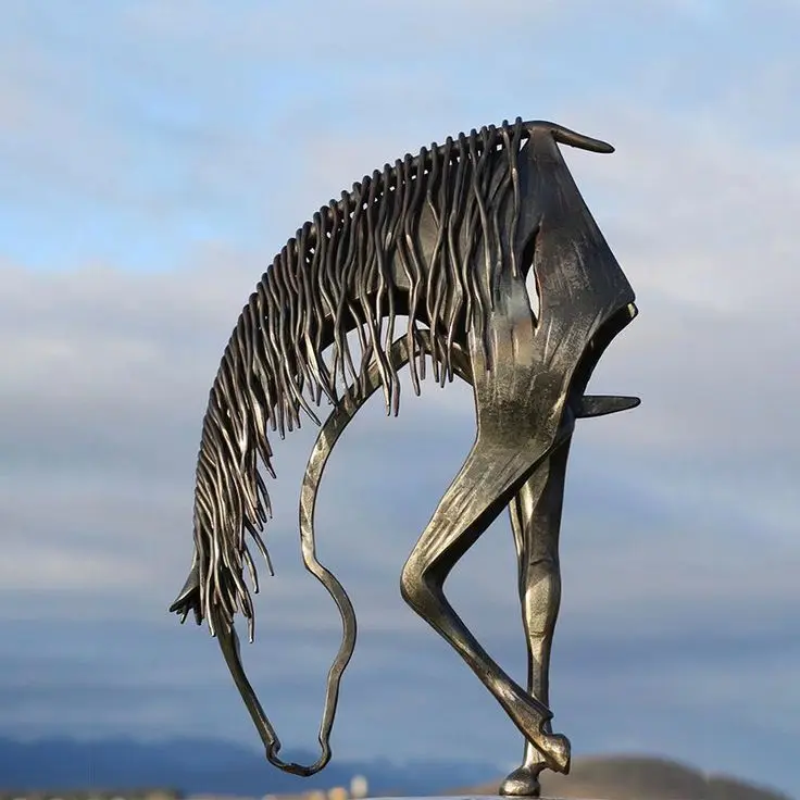 OEM Customization Outdoor Large Size Brass Art Wild Animal Statues Life Size Bronze Horse Statue