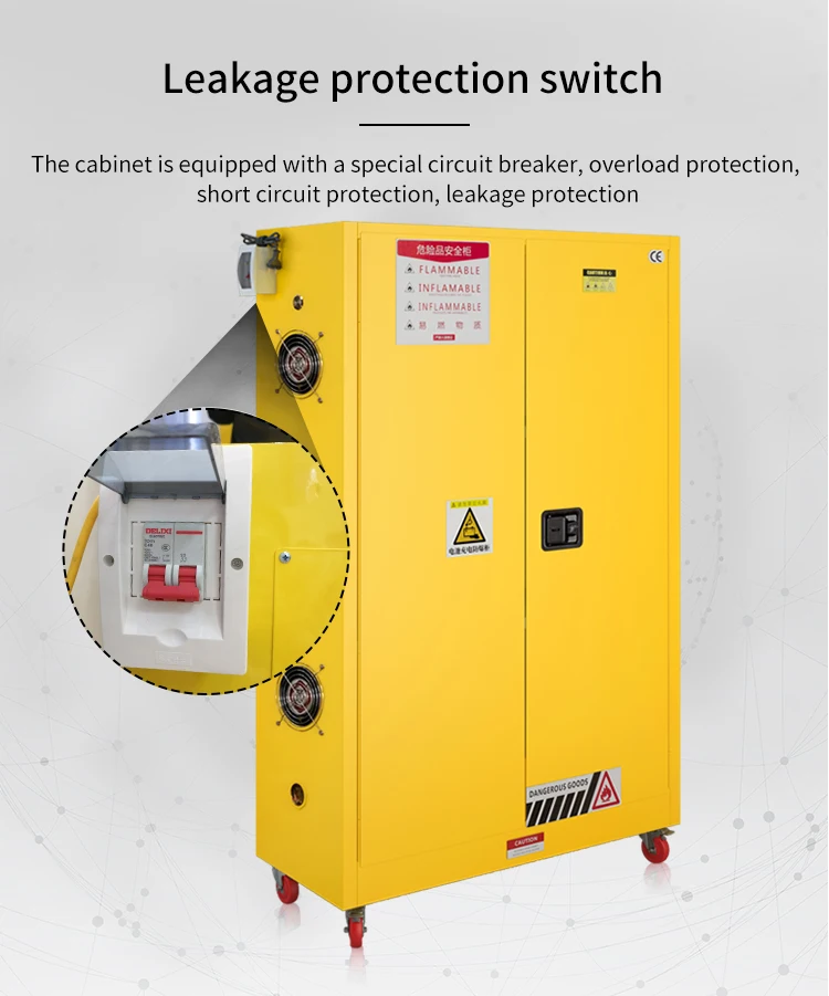 Steel gas cylinder cabinet Metal Lab Gas Cylinder Storage Cabinets Chemical Explosion Proof Gas Cylinder Cabinet